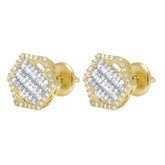 Hexagon Diamond Earrings – 2.5 CTW