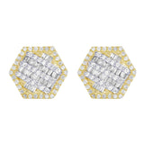 Hexagon Diamond Earrings – 2.5 CTW