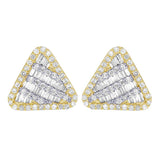 Baguette Diamond Triangle Earrings – 2.6 CTW
