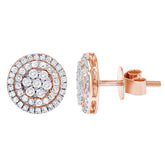 Carnation Diamond Cluster Earrings – 2 CTW