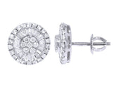 Round Diamond Cluster Earrings – 3 CTW