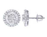 Round Diamond Cluster Earrings – 3 CTW