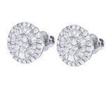 Round Diamond Cluster Earrings – 3 CTW