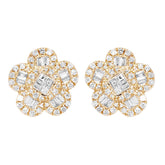 Flower Diamond Stud Earring – 3.5 CTW