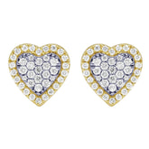 Round Diamond Heart Earrings – 3.5 CTW