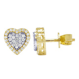 Round Diamond Heart Earrings – 3.5 CTW