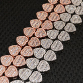 10MM Heart Baguette Diamond Tennis Chain