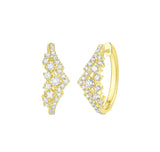 Gold Hoop Earrings – 1.9 CTW