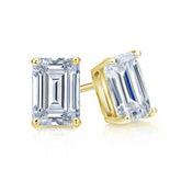 2.00 Tcw IGI Certified Emerald Diamond Stud Earring