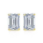 2.00 Tcw IGI Certified Emerald Diamond Stud Earring