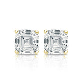 2.00 Tcw IGI Certified Asscher Diamond Stud Earring