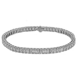 Men's Emerald Tennis Bracelet 14K Solid Gold