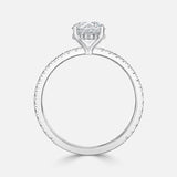 Unique Round Cut Pave set Diamond Ring