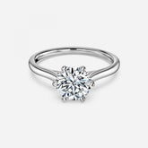 Round Pave Set Engagement Ring