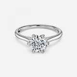 Round Pave Set Engagement Ring