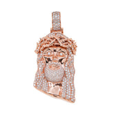 Jesus Diamond Pendant 14k Solid Gold - 6.30 CTW