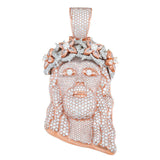 Jesus Flower Crown Diamond Pendant - 22.7 CTW