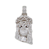 Jesus Diamond Pendant 925 silver - 6.30 CTW