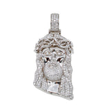 Jesus Diamond Pendant 925 silver - 6.30 CTW