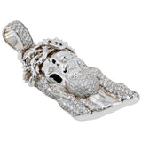Jesus Diamond Pendant 925 silver - 6.30 CTW