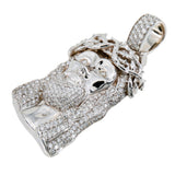 Jesus Diamond Pendant 925 silver - 6.30 CTW