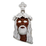 Jesus Face Moissanite Pendant - 13.72 CTW