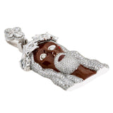 Jesus Face Moissanite Pendant - 13.72 CTW