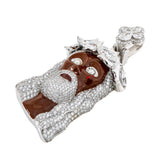 Jesus Face Moissanite Pendant - 13.72 CTW