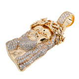 Jesus Diamond Pendant 14k Solid Gold - 6.30 CTW