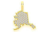 Premium Diamond Alaska State Pendant - 0.20 CTW