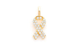 Natural VVS Awareness Ribbon Diamond Pendant - 0.25 CTW