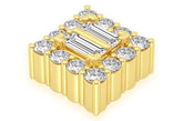 Baguette Square Pendant 10K Solid Gold - 0.50 CTW