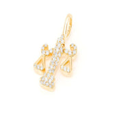 Balance Scale Diamond Pendant 14K Solid Gold - 0.50 CTW