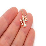 Balance Scale Diamond Pendant 14K Solid Gold - 0.50 CTW