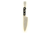 Black Diamond Kitchen Knife 10K Solid Gold Pendant - 2.30 CTW
