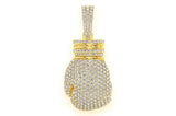 Boxing Glove Diamond Pendant 14K Solid - Gold 3.50 CTW