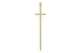 Cross Diamond Pendant Iced-Out Gold Cross Necklace - 1.25?CTW