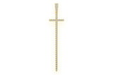 Cross Diamond Pendant Iced-Out Gold Cross Necklace - 1.25?CTW