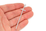 Cross Diamond Pendant Iced-Out Gold Cross Necklace - 1.25?CTW