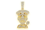 Chef Diamond Pendant 14K Solid Gold - 0.85 CTW