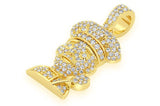 Chef Diamond Pendant 14K Solid Gold - 0.85 CTW