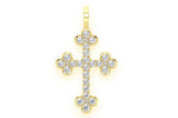 14K Gold Diamond Cross Pendant – 0.86?CTW