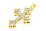 14K Gold Diamond Cross Pendant – 0.86?CTW
