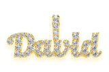 Custom Script Letter Diamond Pendant 14K Solid Gold - 0.50 CTW