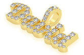 Custom Script Letter Diamond Pendant 14K Solid Gold - 0.50 CTW