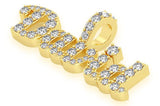 Custom Script Letter Diamond Pendant 14K Solid Gold - 0.50 CTW