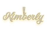 Custom Bold Script Diamond Letter Pendant - 1.3 CTW