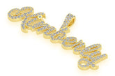 Custom Bold Script Diamond Letter Pendant - 1.3 CTW