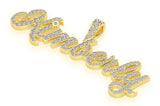Custom Bold Script Diamond Letter Pendant - 1.3 CTW