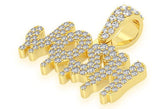 Custom Drip Letter Diamond Pendant 14K Solid Gold - 1.20 CTW